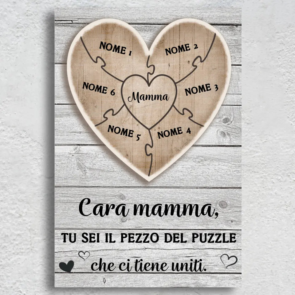 Pezzo del puzzle - Tela personalizzata