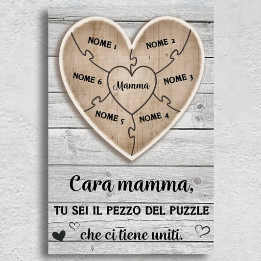 Pezzo del puzzle - Tela personalizzata