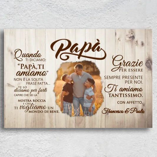 La nostra roccia - Tela personalizzata
