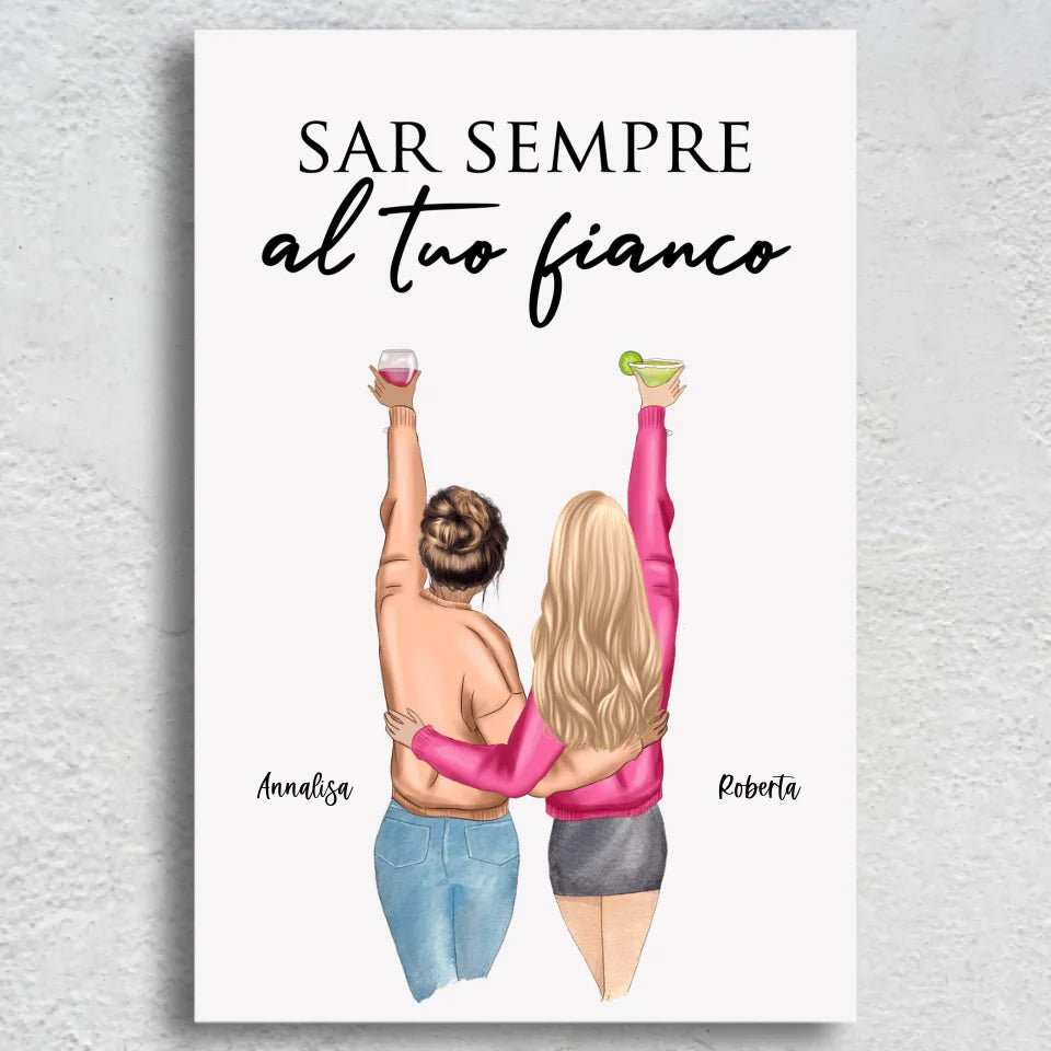 Migliori amiche per sempre - Tela personalizzata