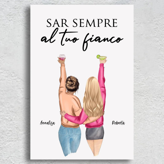 Migliori amiche per sempre - Tela personalizzata