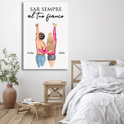 Migliori amiche per sempre - Tela personalizzata
