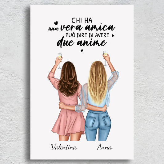 Migliori amiche - Tela personalizzata