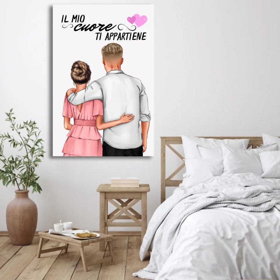 Coppia che si abbraccia - Tela personalizzata