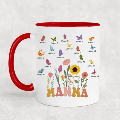 Prato di farfalle - Tazza personalizzata