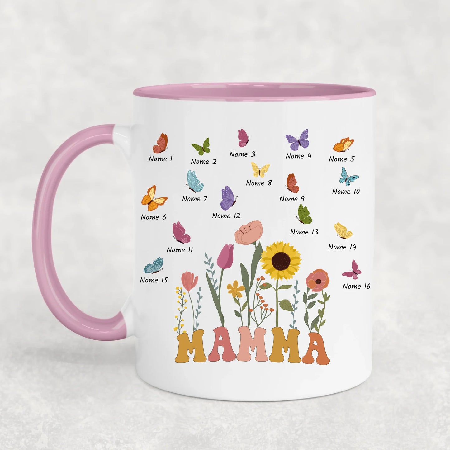 Prato di farfalle - Tazza personalizzata