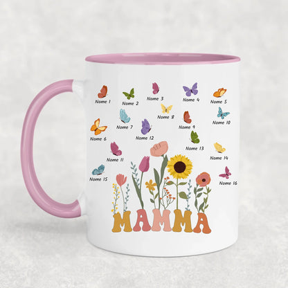 Prato di farfalle - Tazza personalizzata